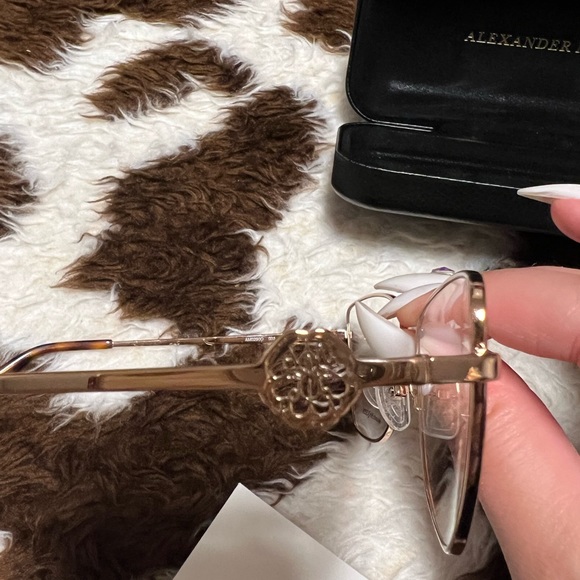 Brand new Alexander McQueen gold eye glasses - Picture 5 of 7